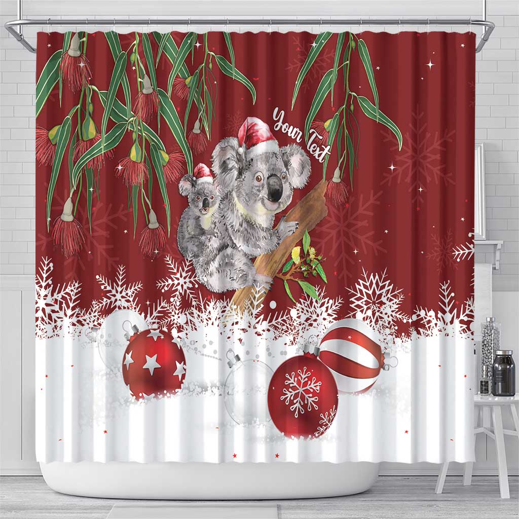 Personalised Aussie Christmas Shower Curtain Mom & Baby Koala