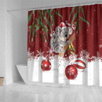 Personalised Aussie Christmas Shower Curtain Mom & Baby Koala