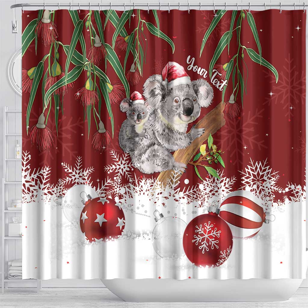 Personalised Aussie Christmas Shower Curtain Mom & Baby Koala
