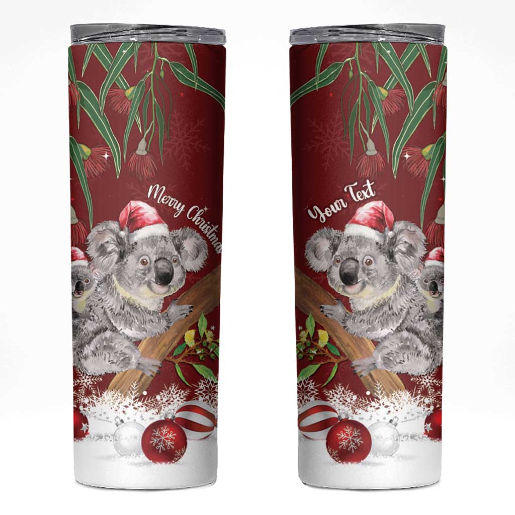 Personalised Aussie Christmas Skinny Tumbler Mom & Baby Koala