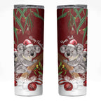 Personalised Aussie Christmas Skinny Tumbler Mom & Baby Koala
