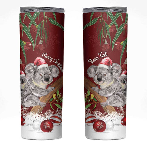 Personalised Aussie Christmas Skinny Tumbler Mom & Baby Koala
