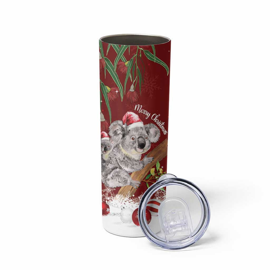 Personalised Aussie Christmas Skinny Tumbler Mom & Baby Koala