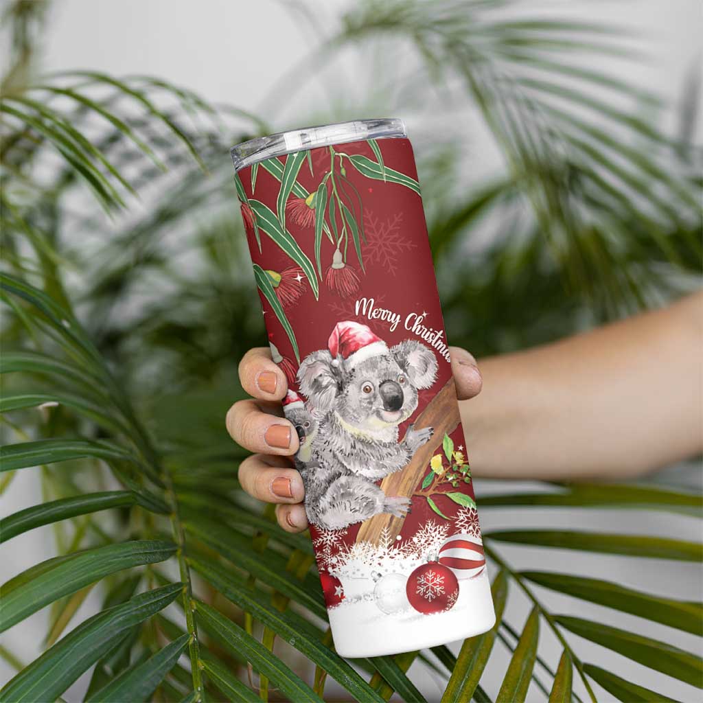 Personalised Aussie Christmas Skinny Tumbler Mom & Baby Koala