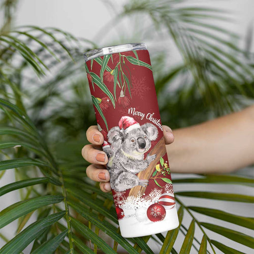 Personalised Aussie Christmas Skinny Tumbler Mom & Baby Koala