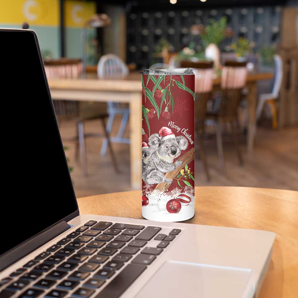 Personalised Aussie Christmas Skinny Tumbler Mom & Baby Koala