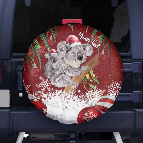 Personalised Aussie Christmas Spare Tire Cover Mom & Baby Koala