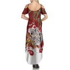 Personalised Aussie Christmas Summer Maxi Dress Mom & Baby Koala