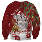 Personalised Aussie Christmas Sweatshirt Mom & Baby Koala