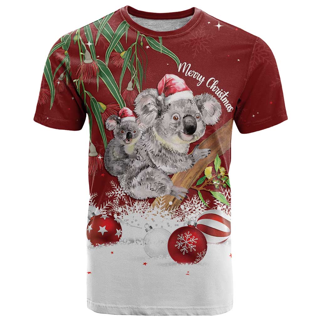 Personalised Aussie Christmas T Shirt Mom & Baby Koala
