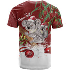 Personalised Aussie Christmas T Shirt Mom & Baby Koala