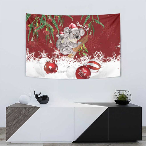Personalised Aussie Christmas Tapestry Mom & Baby Koala