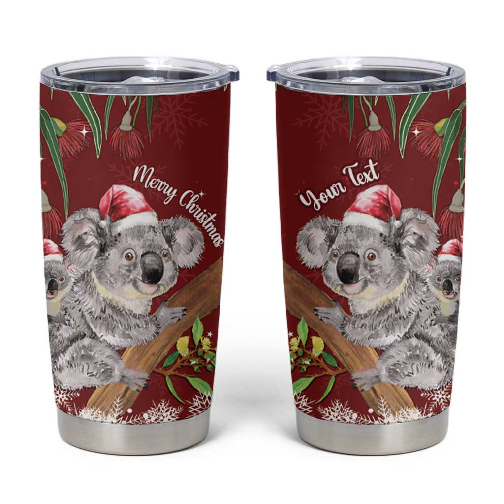 Personalised Aussie Christmas Tumbler Cup Mom & Baby Koala