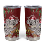 Personalised Aussie Christmas Tumbler Cup Mom & Baby Koala