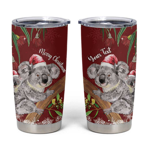 Personalised Aussie Christmas Tumbler Cup Mom & Baby Koala