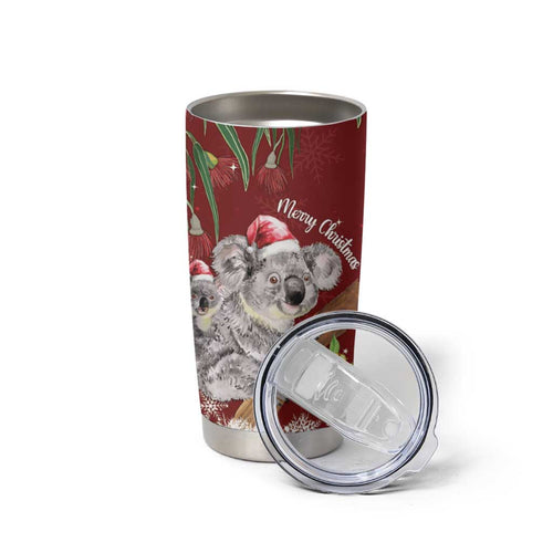 Personalised Aussie Christmas Tumbler Cup Mom & Baby Koala