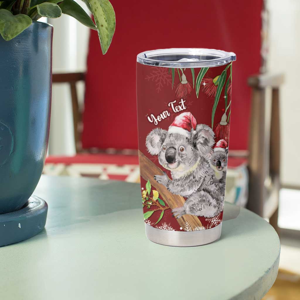 Personalised Aussie Christmas Tumbler Cup Mom & Baby Koala