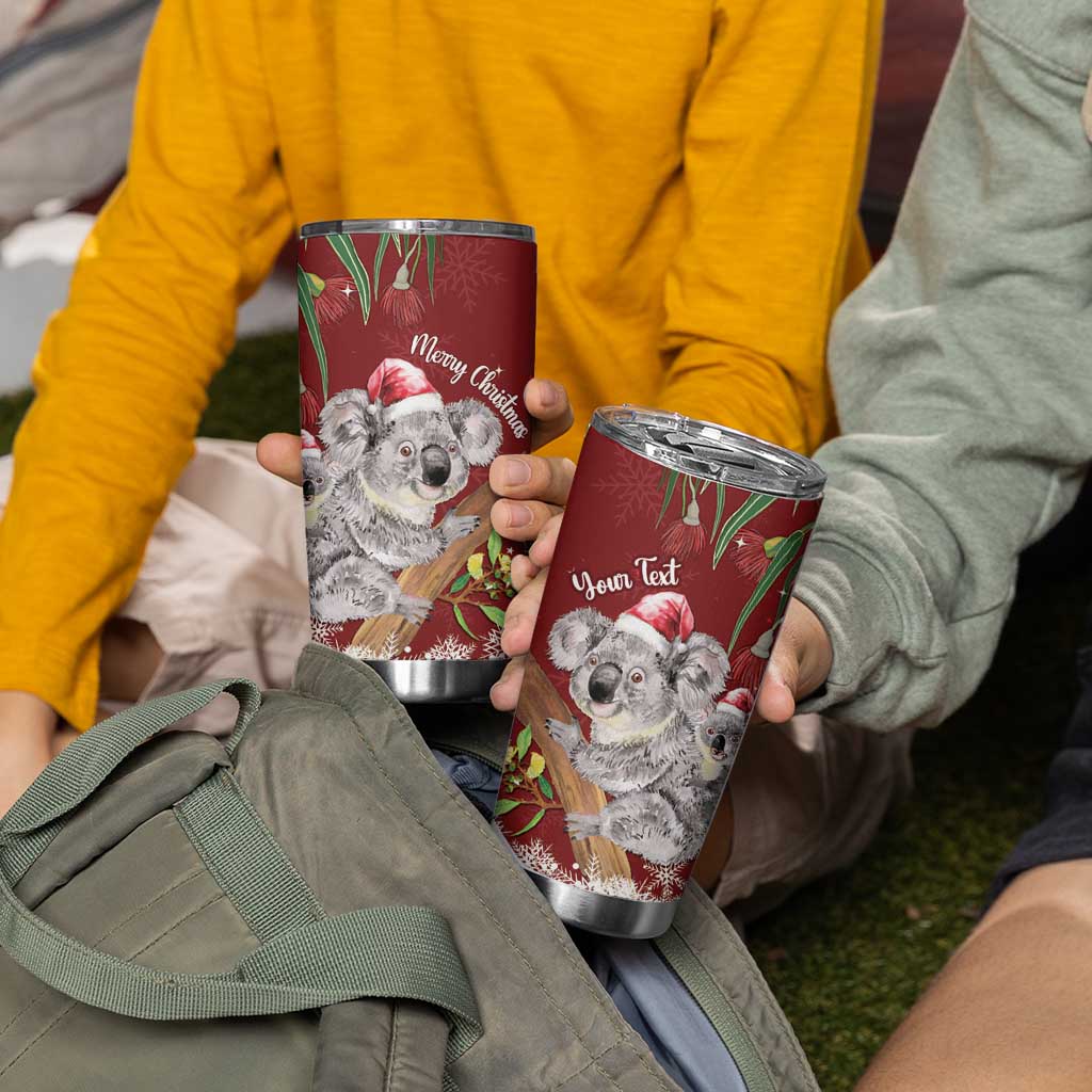 Personalised Aussie Christmas Tumbler Cup Mom & Baby Koala