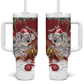 Personalised Aussie Christmas Tumbler With Handle Mom & Baby Koala