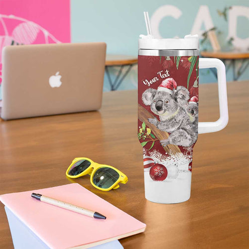 Personalised Aussie Christmas Tumbler With Handle Mom & Baby Koala