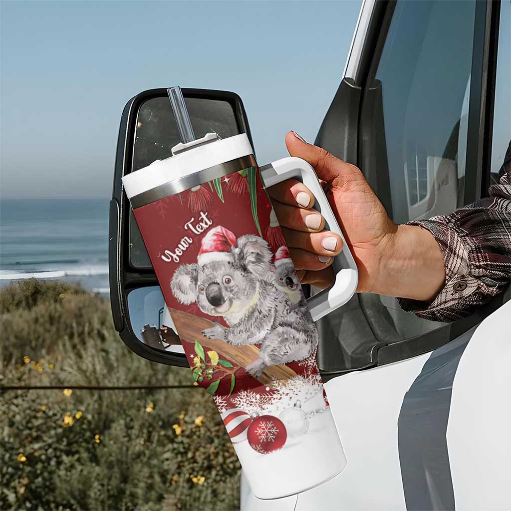 Personalised Aussie Christmas Tumbler With Handle Mom & Baby Koala