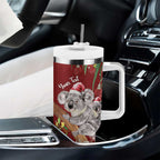 Personalised Aussie Christmas Tumbler With Handle Mom & Baby Koala