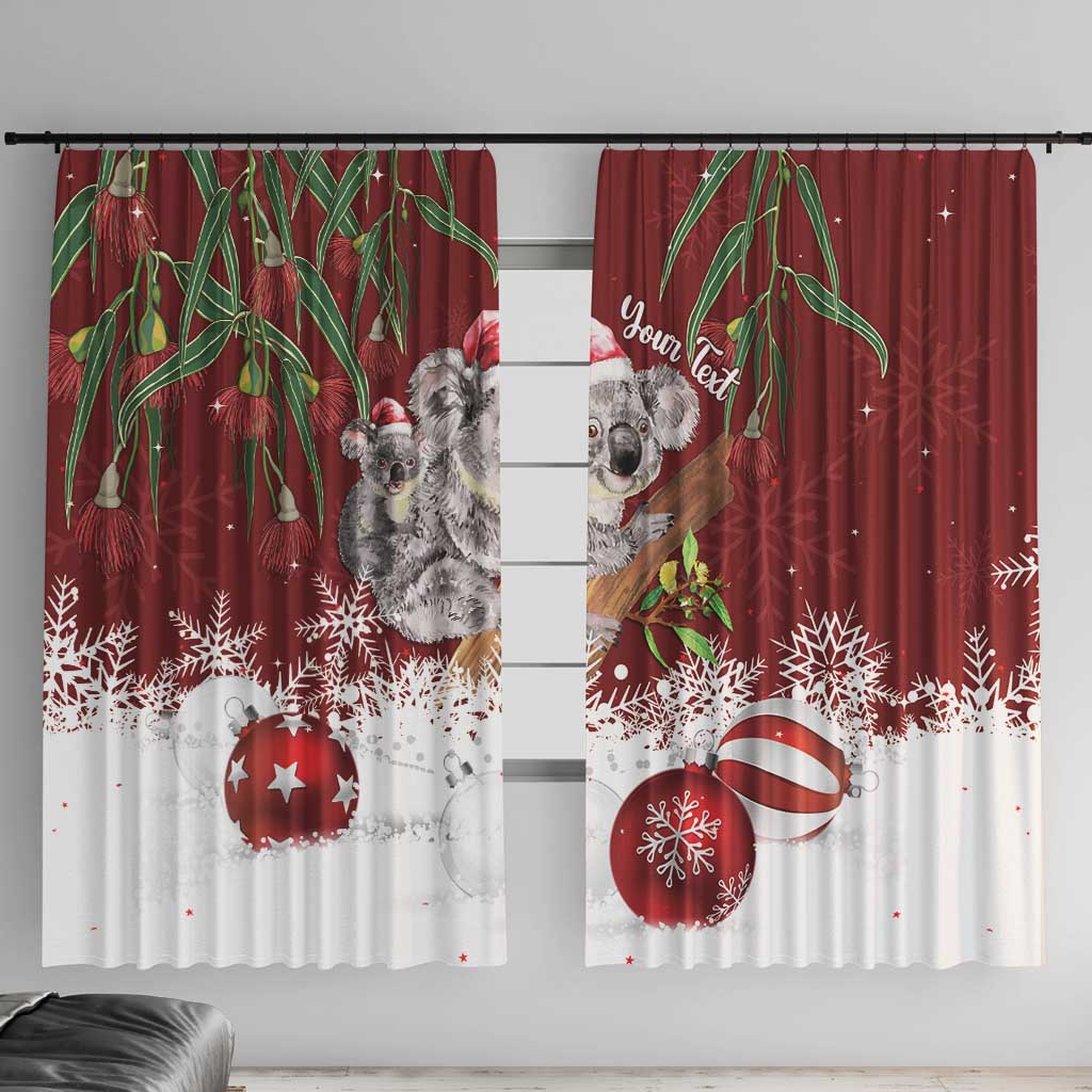 Personalised Aussie Christmas Window Curtain Mom & Baby Koala