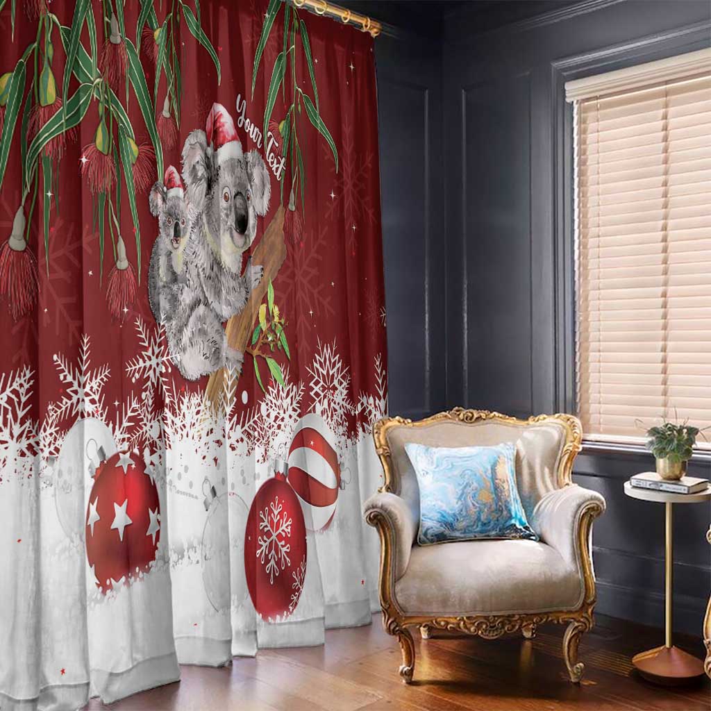 Personalised Aussie Christmas Window Curtain Mom & Baby Koala