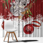 Personalised Aussie Christmas Window Curtain Mom & Baby Koala