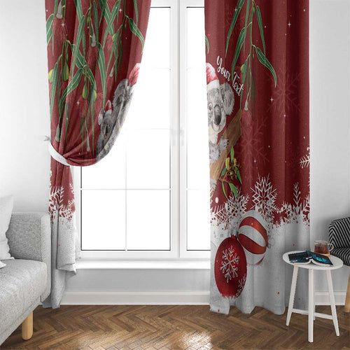 Personalised Aussie Christmas Window Curtain Mom & Baby Koala