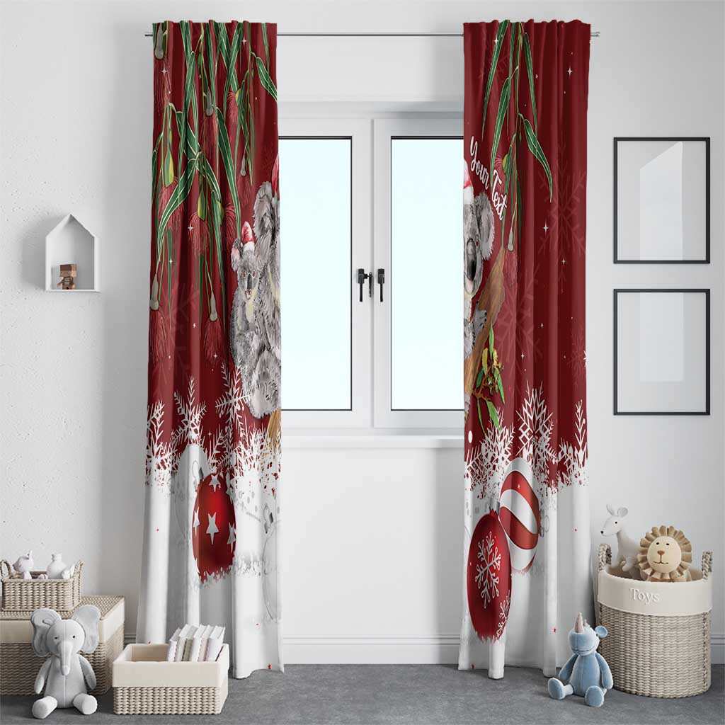 Personalised Aussie Christmas Window Curtain Mom & Baby Koala