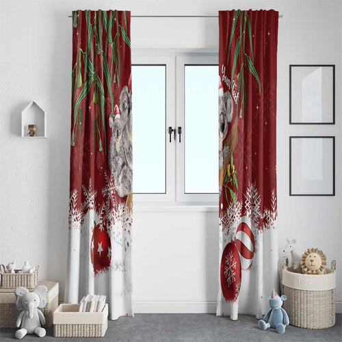 Personalised Aussie Christmas Window Curtain Mom & Baby Koala