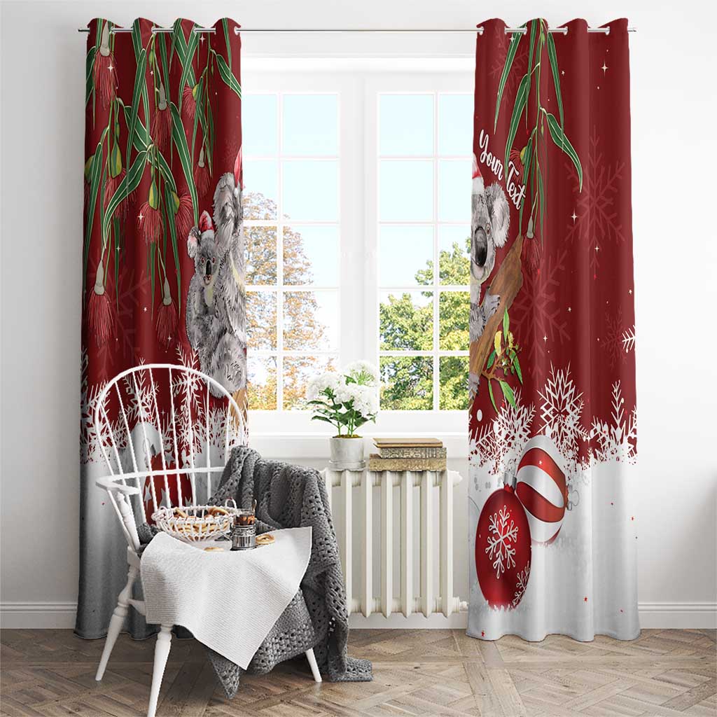Personalised Aussie Christmas Window Curtain Mom & Baby Koala