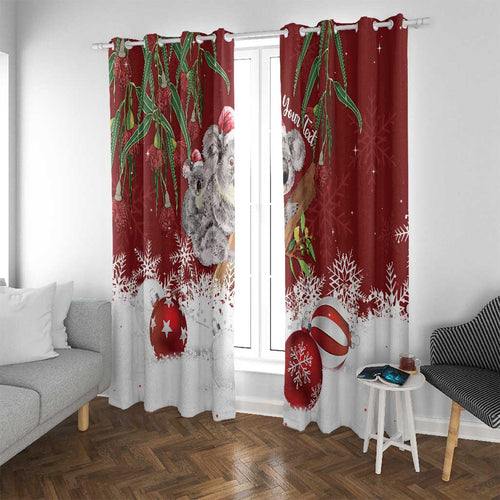 Personalised Aussie Christmas Window Curtain Mom & Baby Koala