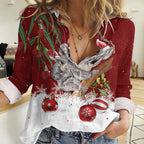 Personalised Aussie Christmas Women Casual Shirt Mom & Baby Koala