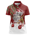 Personalised Aussie Christmas Women Polo Shirt Mom & Baby Koala