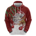 Personalised Aussie Christmas Zip Hoodie Mom & Baby Koala
