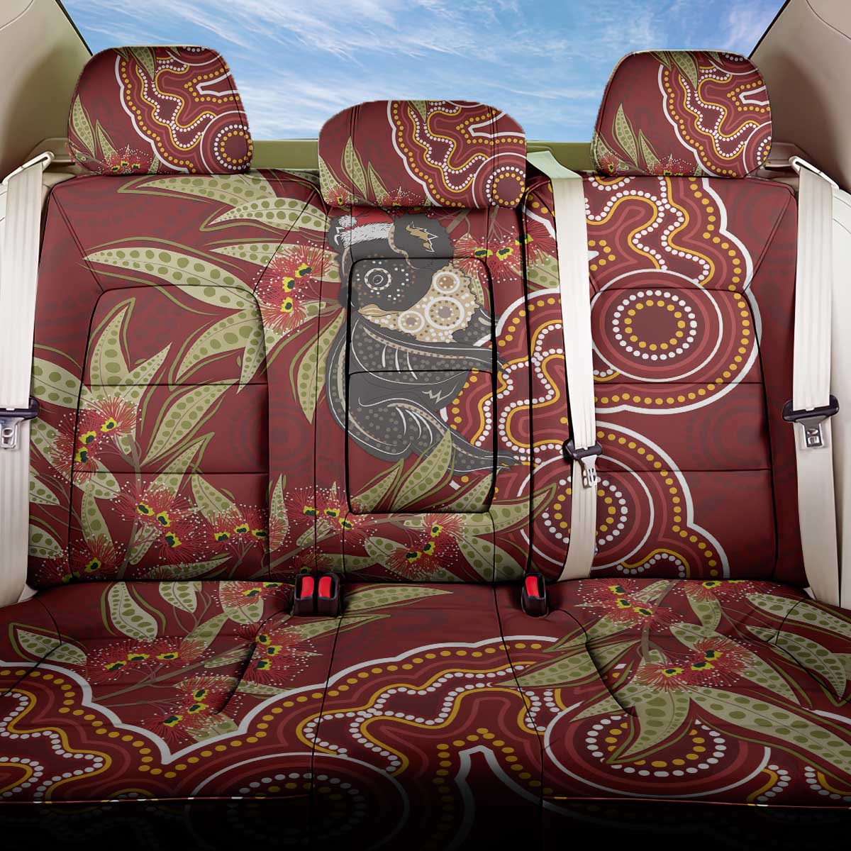 Australia Santa Koala Back Car Seat Cover Aboriginal Style