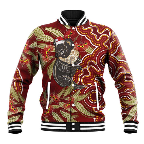 Australia Santa Koala Baseball Jacket Aboriginal Style