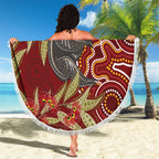Australia Santa Koala Beach Blanket Aboriginal Style