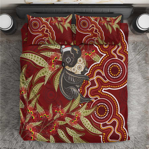Australia Santa Koala Bedding Set Aboriginal Style