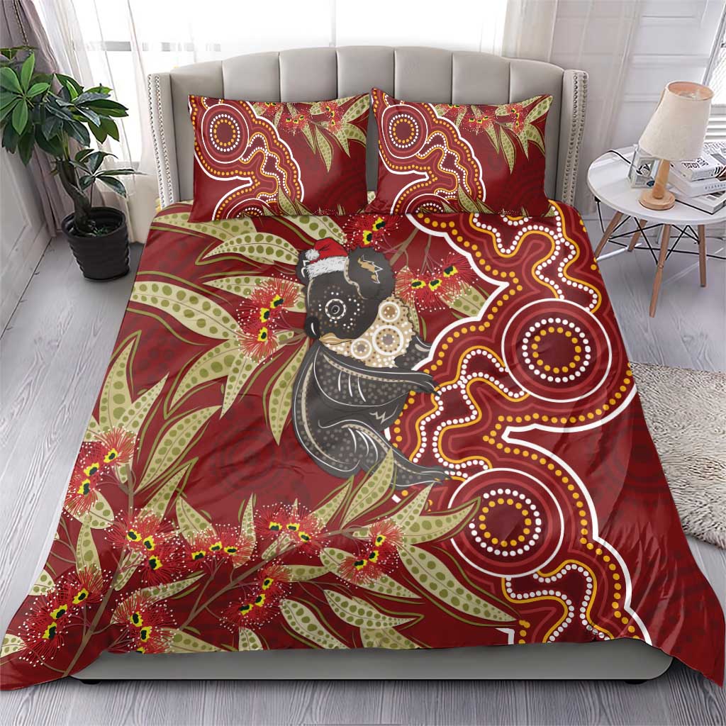 Australia Santa Koala Bedding Set Aboriginal Style