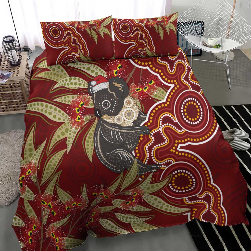Australia Santa Koala Bedding Set Aboriginal Style