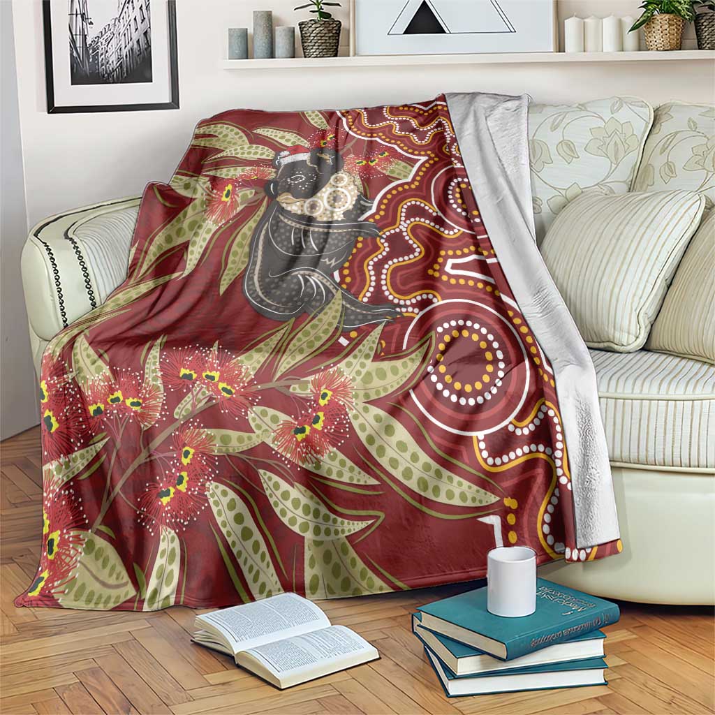 Australia Santa Koala Blanket Aboriginal Style