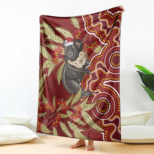 Australia Santa Koala Blanket Aboriginal Style