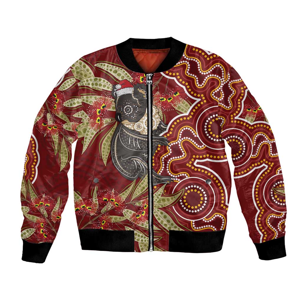 Australia Santa Koala Bomber Jacket Aboriginal Style