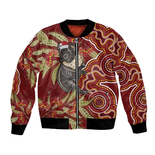 Australia Santa Koala Bomber Jacket Aboriginal Style