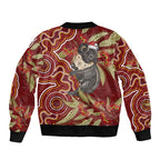 Australia Santa Koala Bomber Jacket Aboriginal Style