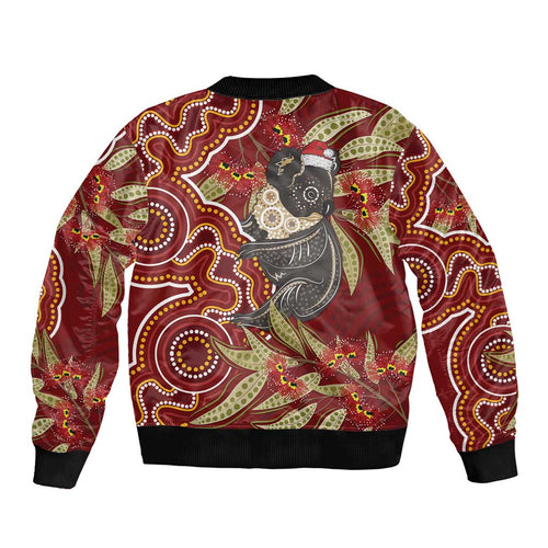 Australia Santa Koala Bomber Jacket Aboriginal Style