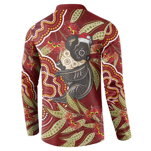 Australia Santa Koala Button Sweatshirt Aboriginal Style